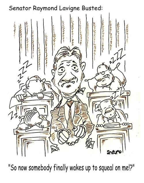 Senator Raymond Lavigne Busted for Fraud.