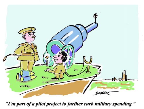 I'm part of a pilot project to further curb military spending