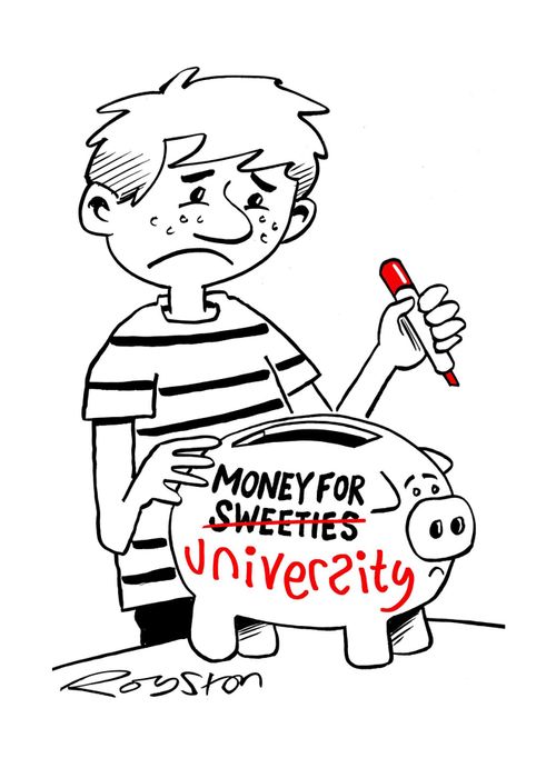 Child saves for university instead of sweeties.