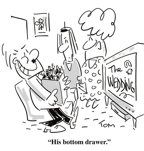 Royal Wedding on TV: 'His bottom drawer.'