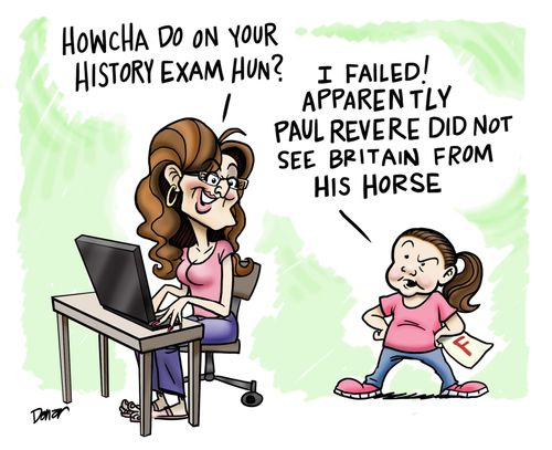 Sarah Palin makes up history