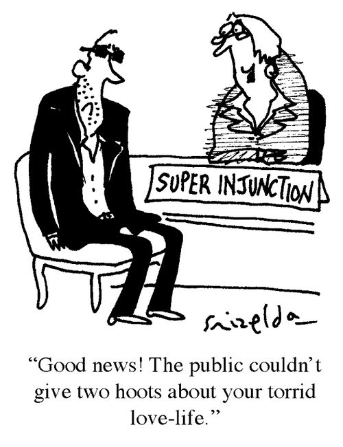 'Good news! The public couldn't give two hoots about your torrid love-life.'