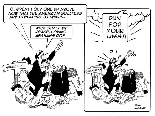 'O, great holy one up above...now that the American soldiers are preparing to leave...'