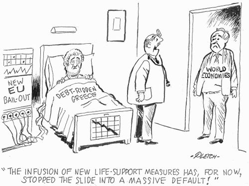 'The infusion of new life-support measures has, for now, stopped the slide into a massive default!'