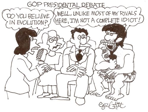 "Do you believe in evolution?"