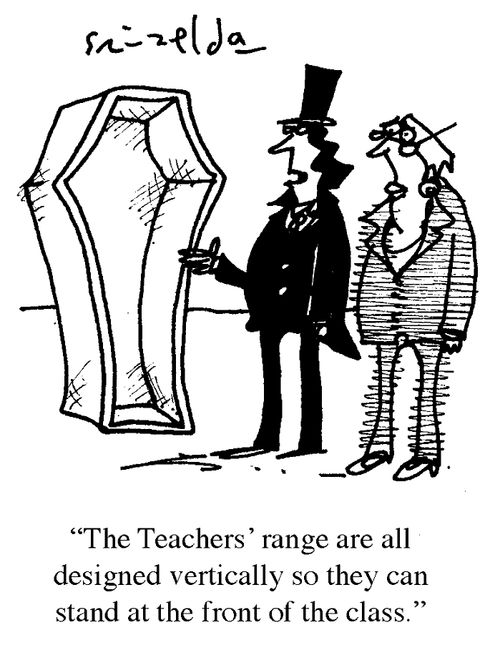 'The teachers' range are all designed vertically so they can stand at the front of the class.'