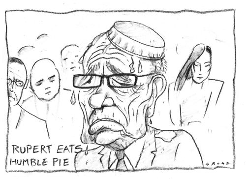 Pie thrown at Murdoch.