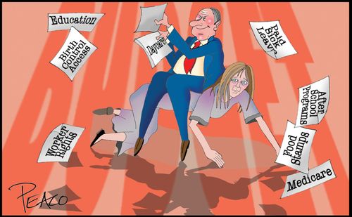 Balancing budget on the backs of women.