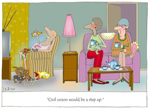 'Civil union would be a step up.'