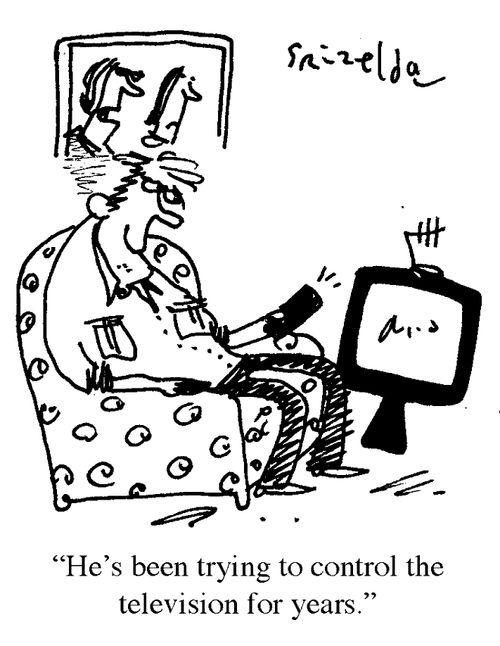 'He's been trying to control the television for years.'
