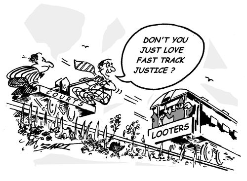 'Don't you just love fast track justice?'