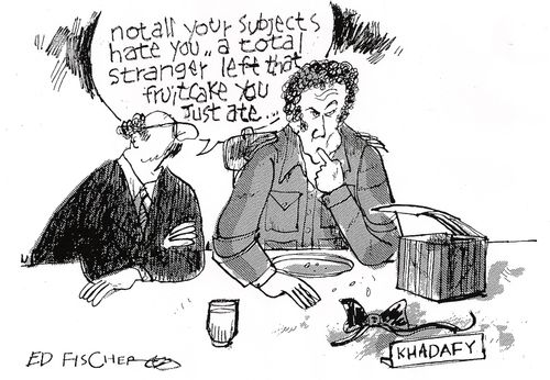 'Not all of your subjects hate you...a total stranger left that fruitcake you just ate...'