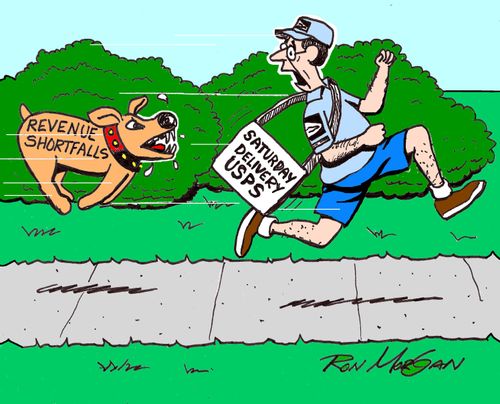 US Postal service faces mail delivery cuts due to lost revenues.