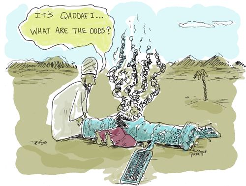 Satellite falls from space-kills Qaddafi
