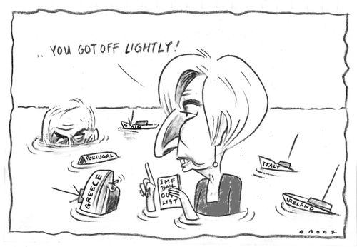 In her new role as IMF managing director Christine Legarde is already having a tough time