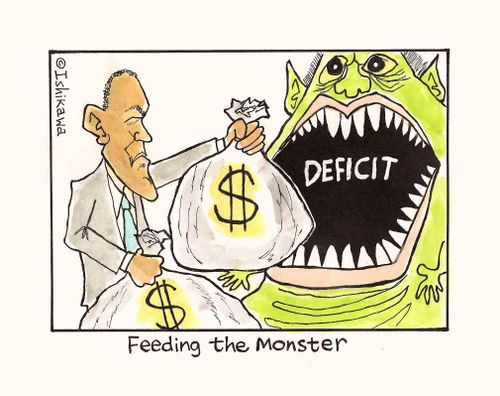 President Obama feeding the deficit monster.