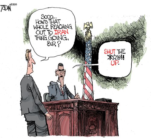 Reaching out to Iran.