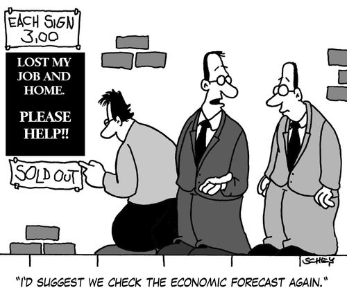 'I'd suggest we check the economic forecast again.'