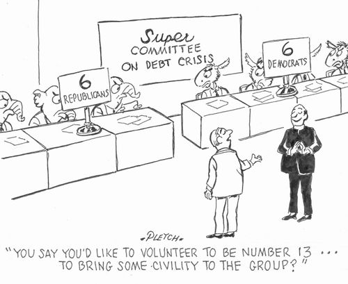 'You say you'd like to volunteer to be number 13...to bring some civility to the group?'