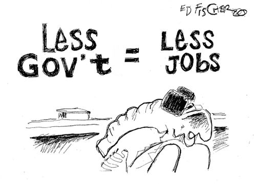 Less Government = Less Jobs