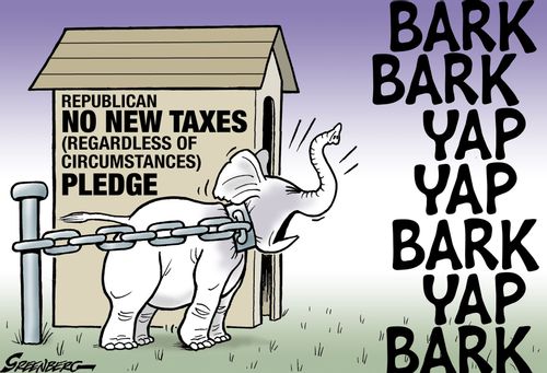 Yapping Creature: Republican No New Taxes (regardless of circumstances) Pledge.
