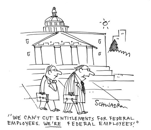 'We can't cut entitlements for federal employees. We're federal employees.'