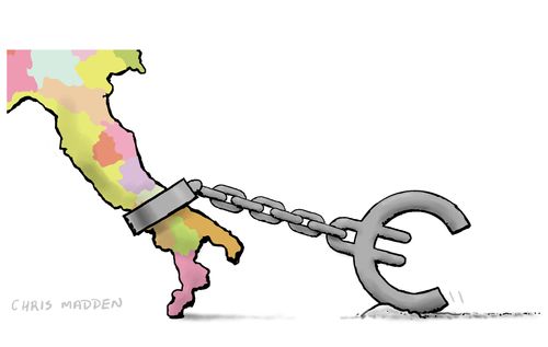Italy Shackled by the Euro Debt Crisis