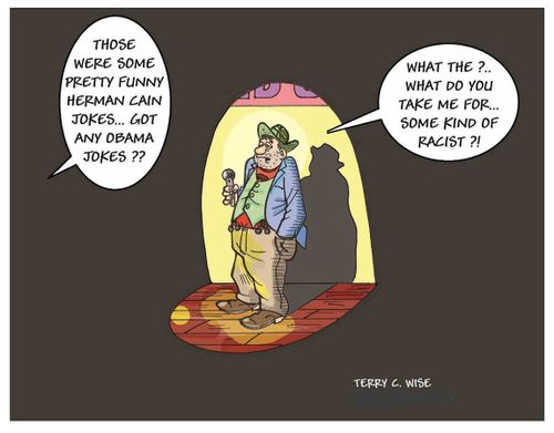'Those were some pretty funny Herman Cain jokes...got any Obama jokes?'