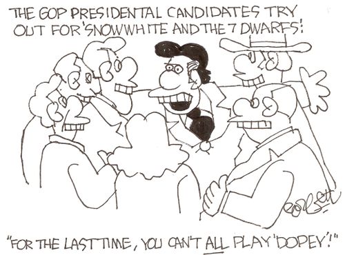 "For the last time, you can't  ALL play ' Dopey'!"