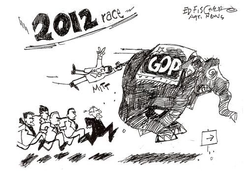 2012 race with Mitt Romney also riding the elephants.