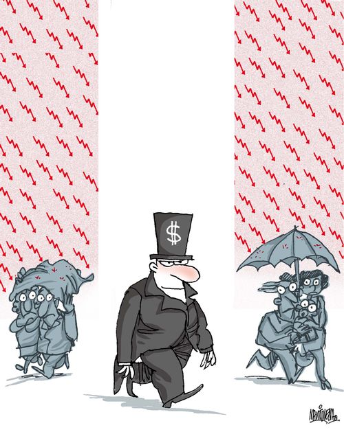 The Inequality of Economic Downturns