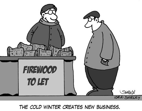 The cold winter creates new business.