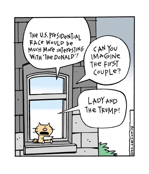 'The U.S. presidential race would be so much more interesting with 'The Donald'.'