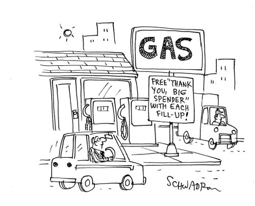 Gas: 'Free 'Thank You, Big Spender'  With Each Fill-Up!'
