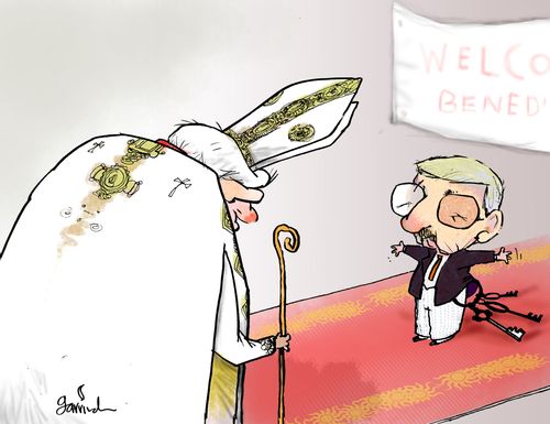 The Pope visits Cuba.