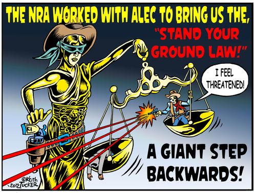 'The NRA worked with ALEC to bring us, 'Stand Your Ground Law!''