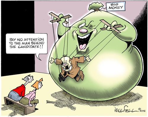"Pay no attention to the man behind the candidate!!"