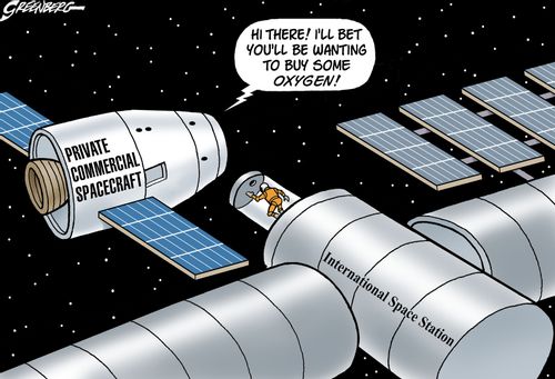 Private Commercial Spacecraft: 'Hi there! I'll bet you'll be wanting to buy some oxygen!'