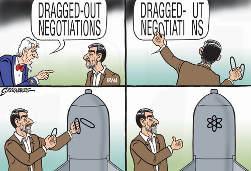 Iran Os: 'Dragged-out negotiations.'