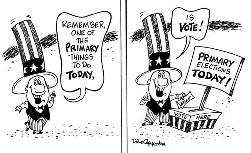'Remember, one of the primary things to do today, is vote!'