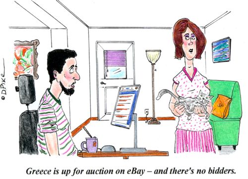 'Greece is up for auction on eBay - and there's no bidders.'