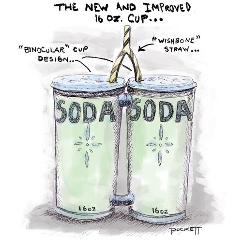 New and improved 16 oz. soda cup.
