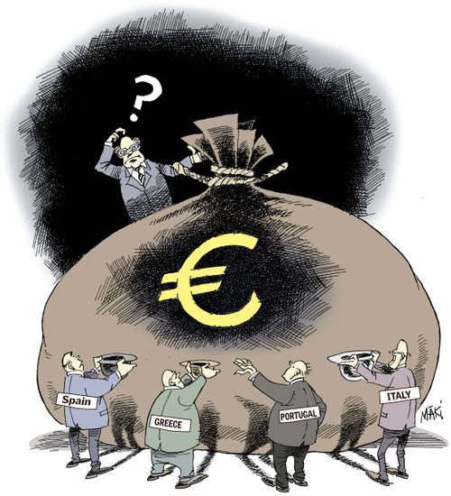 Euro crisis bailout.