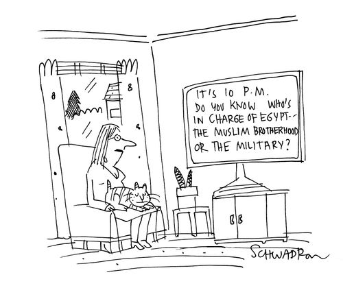'It's 10 P.M. do you know who's in charge of Egypt - the Muslim Brotherhood or the military?'
