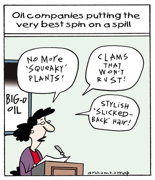 Best spin on oil spills
