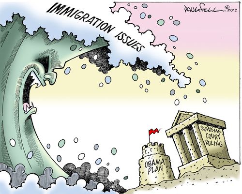 The wave of immigration issues about to hit Obama's plan and the Supreme Court ruling.