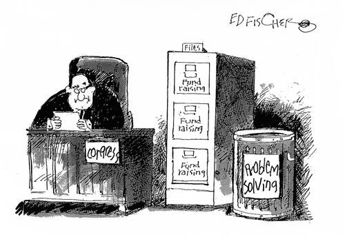 Congress distracted by fundraising rather than problem solving.