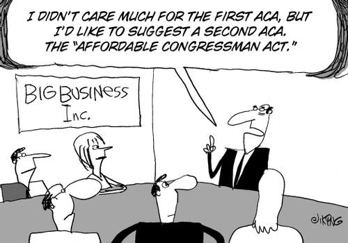 'I didn't care much for the first ACA, but I'd like to suggest a second ACA. The 'Affordable Congressman Act.''