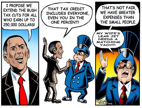 'I propose we extend the Bush tax cuts for all who earn up to 250,000 dollars. . .'