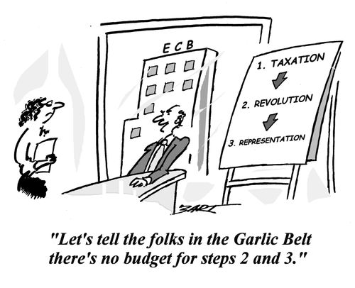 Let's tell the folks in the Garlic Belt there's no budget for steps 2 and 3.